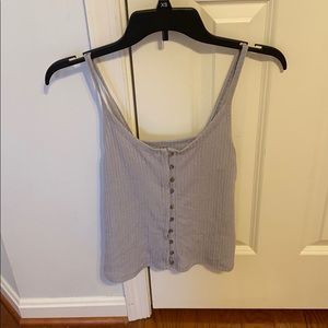 Cute lavender button down loose tank top